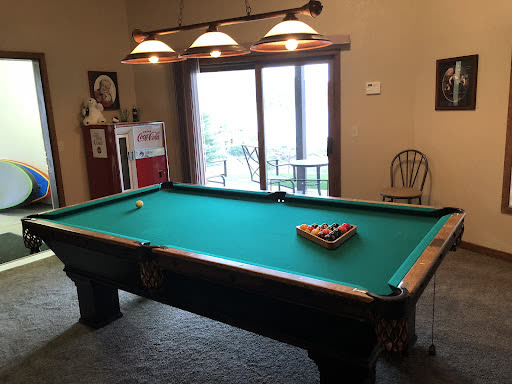 Finished basement room after the slab was replaced